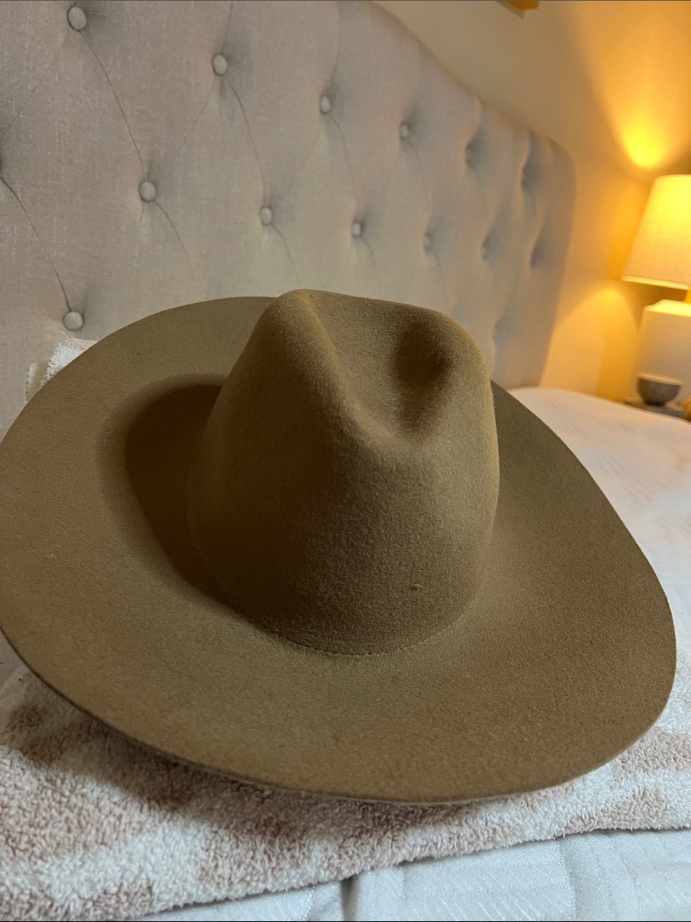 Boutique Camel Rancher Hat | Wide Brim Wool Felt | Western Boho